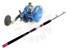 Okuma Cedros and Kilwell Heavy Metal Fire Overhead 200g Speed Jig Combo